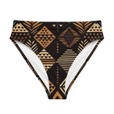 African Print High Waisted Bikini Bottom | Earth Tones | Medina - Love Africa Print